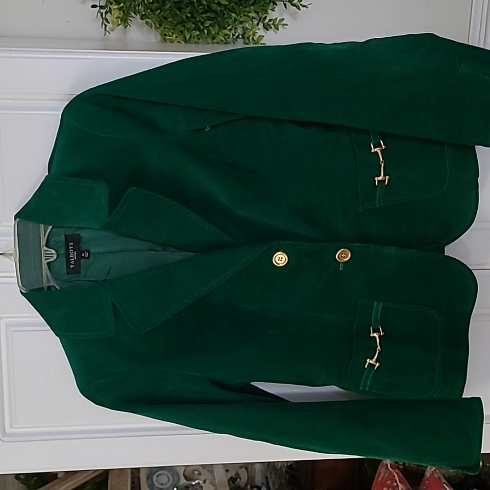 EMERALD GREEN CORDUROY TALBOTS BLAZER